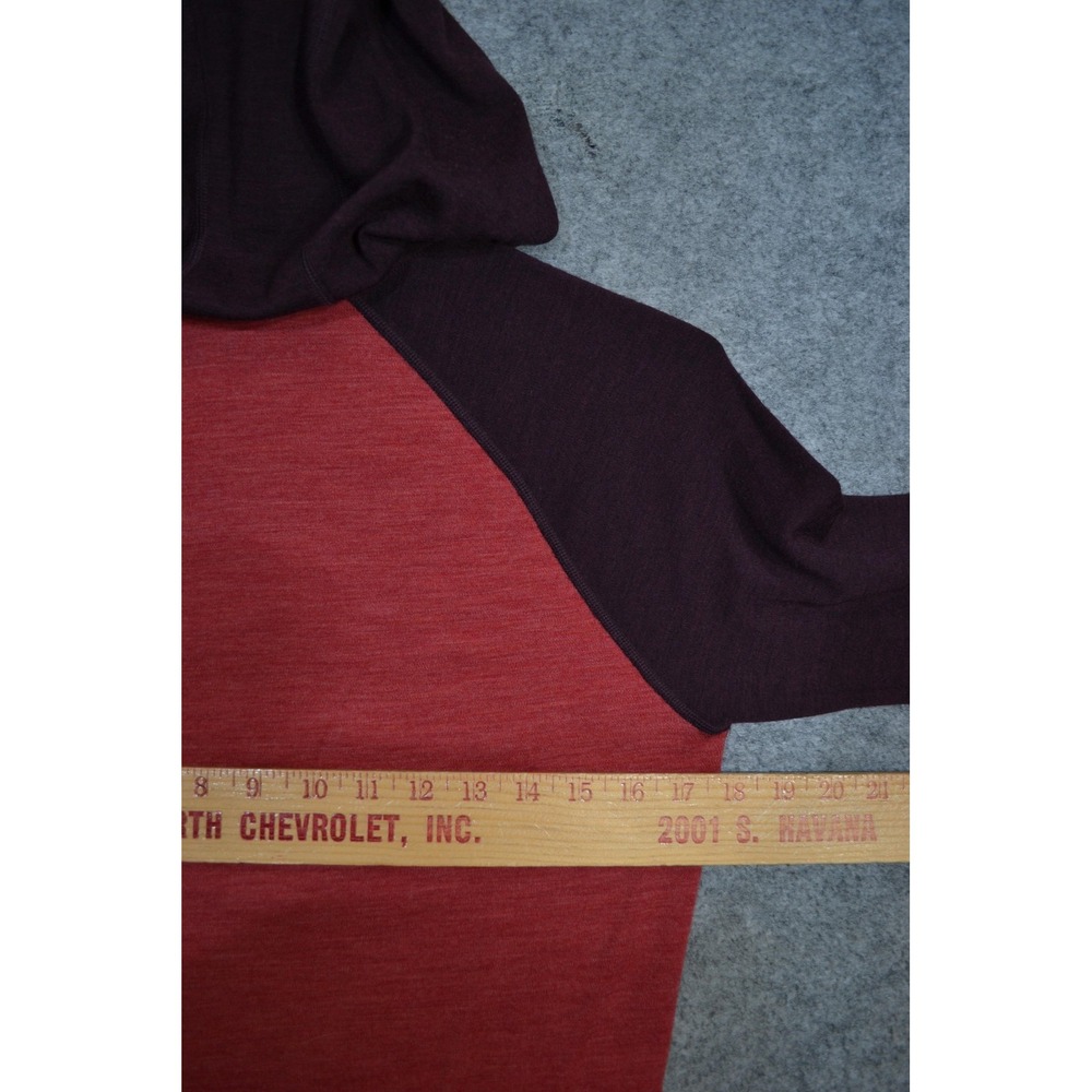 Smartwool Merino 250 Hoodie Womens M Red Purple 1/2 Zip Wool Thermal Layer Top - Picture 15 of 16